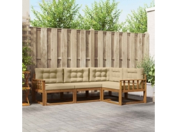 Vidaxl Conjunto De Sofás Para Exterior 4 Unid. Natural E Bege