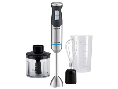 Liquidificador de mão Sytech 2300w em aço inoxidável azul