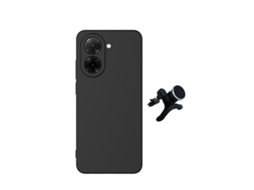 Kit Suporte Magnético Com Pernas Capa Proteção Silicone Gift4me Para Xiaomi Redmi A7 - Preto