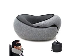 Lurelia Almofada Viagem, Espuma Viscoelástica, Formato U, Apoio Pescoço, Dobrável, Capa Lavável