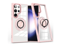 Capa Protetora Transparente Anti-queda Para Celular Samsung.rosa Flor De Cerejeira - S26plus