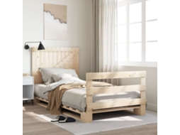 Estrutura De Cama Com Cabeceira 100x200cm Pinho Maciço