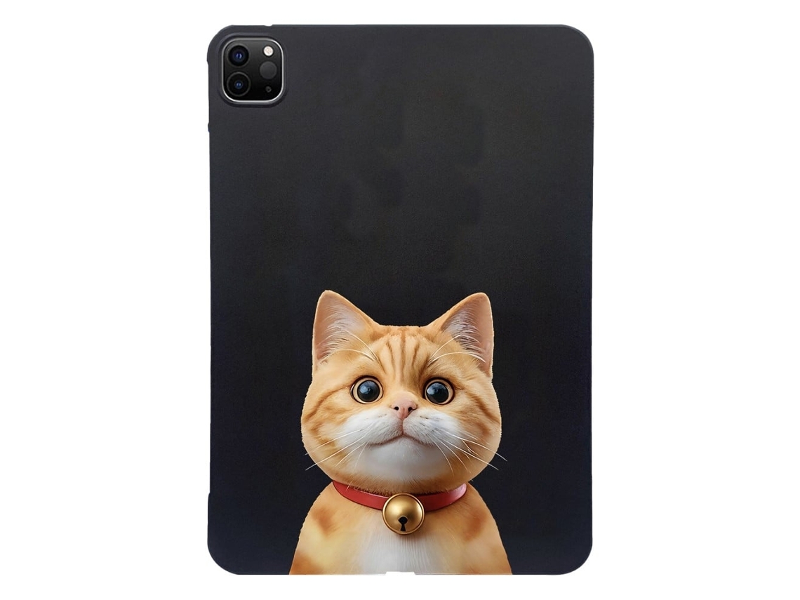 Capa Protetora Fina E Flexível Com Estampa De Gato Pelo Curto Para Ipad Pro 11 / (2020) (2018). Tuotuo (2021)