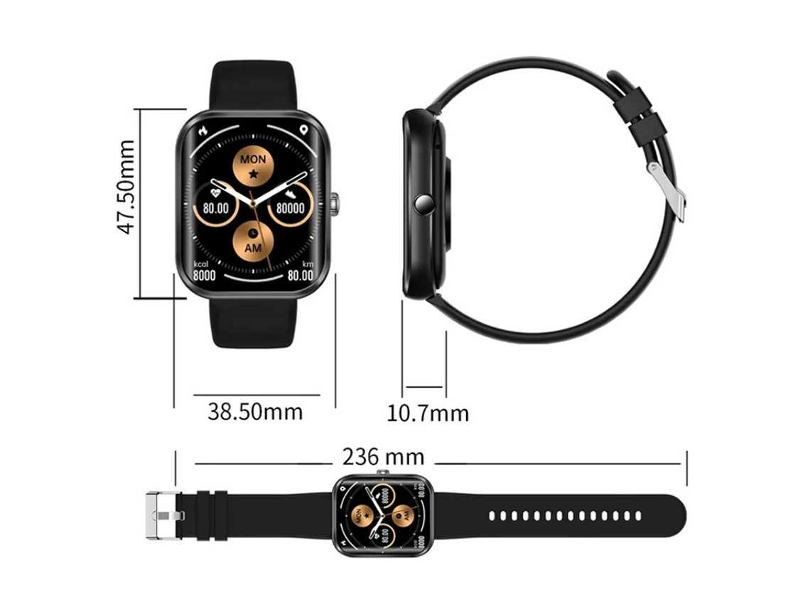 Smartwatch com chamada Bluetooth, tela de 1,96 polegadas, monitoramento de frequência cardíaca e pressão arterial e vários modos esportivos Bestvite
