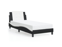 Bed Frame, Bed Frames Vidaxl Branco Couro Artificial (100 X 200 Cm)