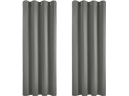 Cortina Blackout Térmica, Para Janela, Quarto E Sala, Ilhós, Privacidade, Lavável, 2 Peças, 117 X 137 Cm, Cinza