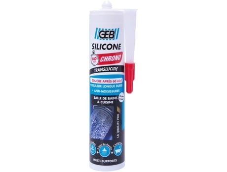 Silicone De Mastique Geb 60mn Cronômetro Transparente Secagem Rápida Efeito Fungistático