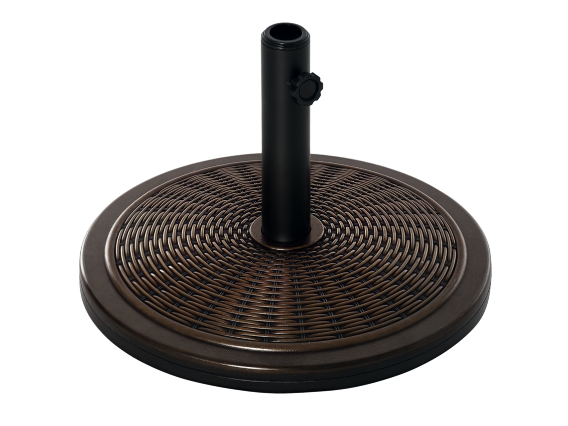 Base para 14kg de Concreto e Plástico com de Vime Ø. Bronze 48x34cm