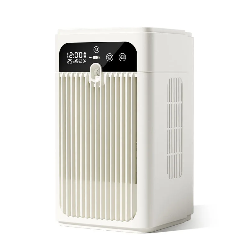 Resfriador De Ar Portátil Com Display Digital Led, Timer Inteligente E Função Spray Para Mesa.