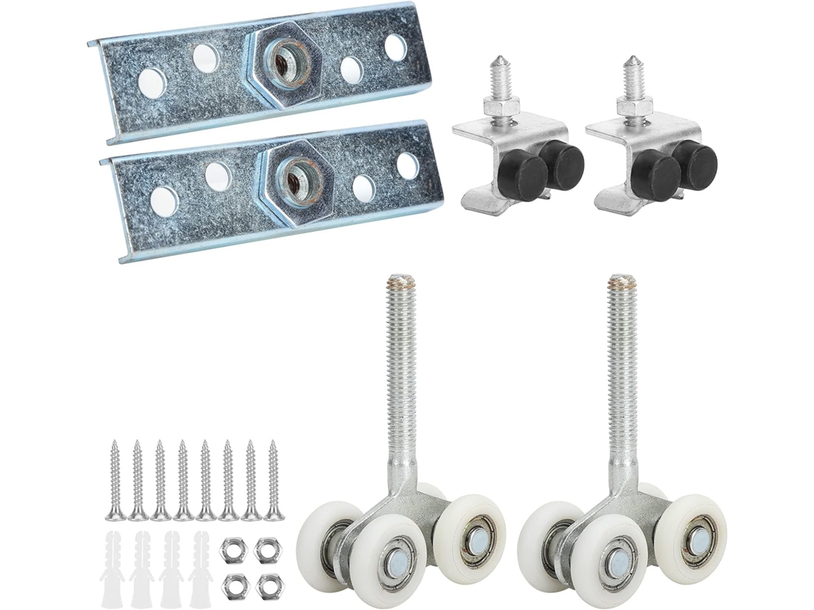 Kit Com 2 Rodízios Para Instalação De Porta Box Banheiro Rodízio 25mm Vidro