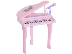 Piano Eletrônico Multifuncional De 37 Teclas Com Microfone E Alto-falante,rosa.
