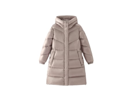 Kispo De Mulher Woolrich Giacche Aliquippa Longo Poliéster Bege (s)