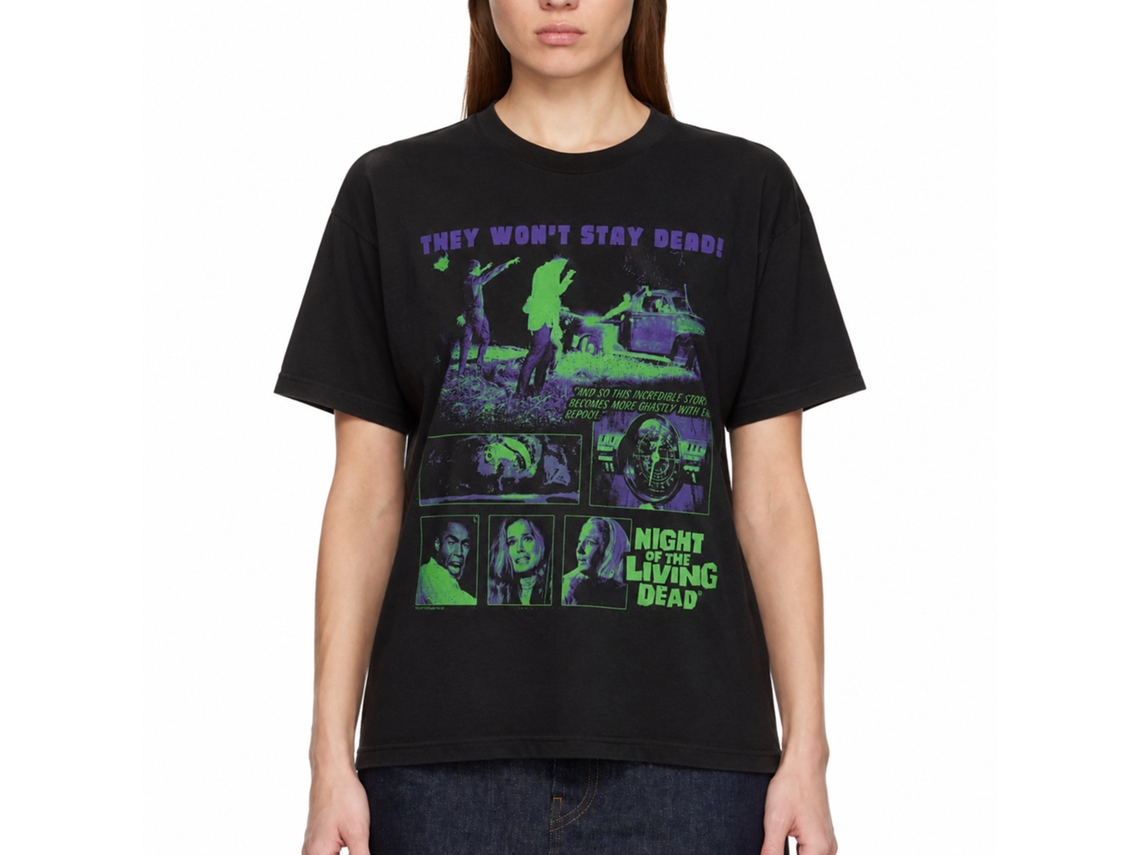 Rockinstone Night Of The Living Dead Notld Zombies And Truck Black T-shirt Size:l
