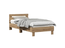 Estrutura da Cama Carvalho Artesanal 203 X 95 X 70 Cm MAISON EXCLUSIVE