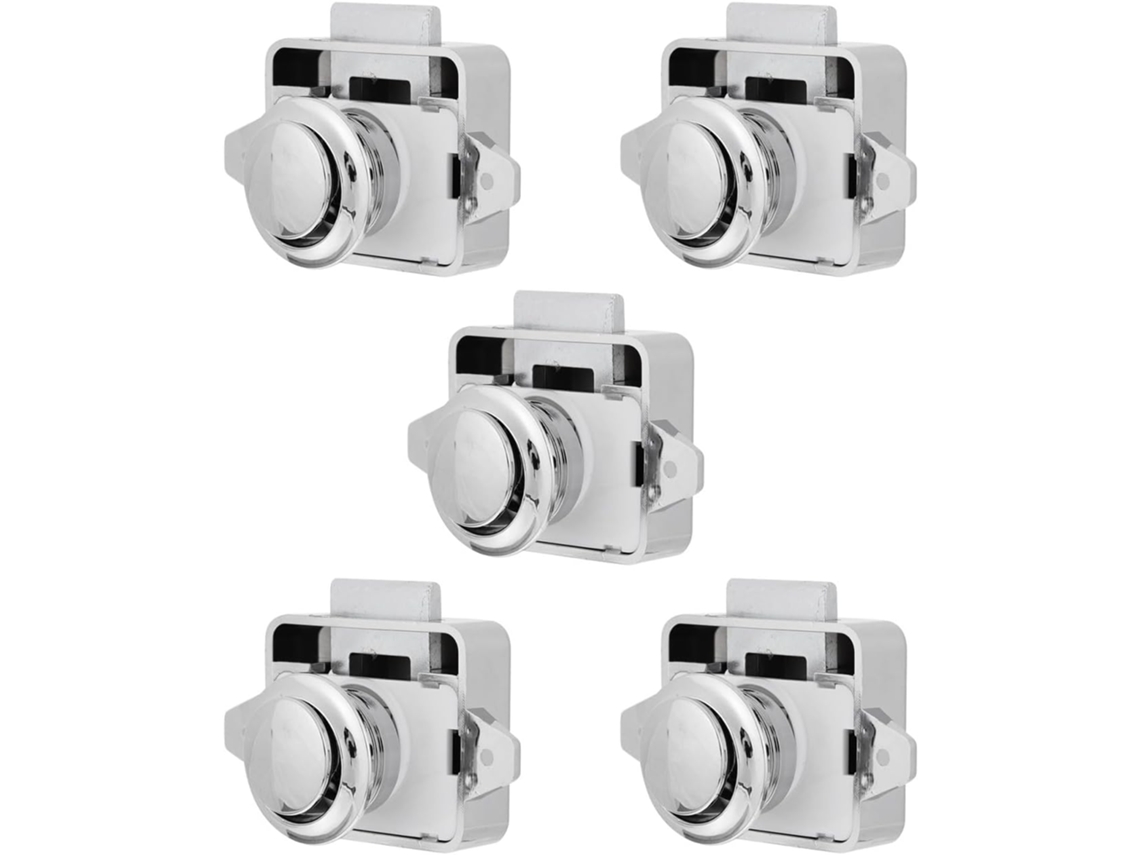 Kallory Conjunto De 5-travas Botão Pressão Portas Armários Em Liga Zinco E Abs Trailers Motorhomes