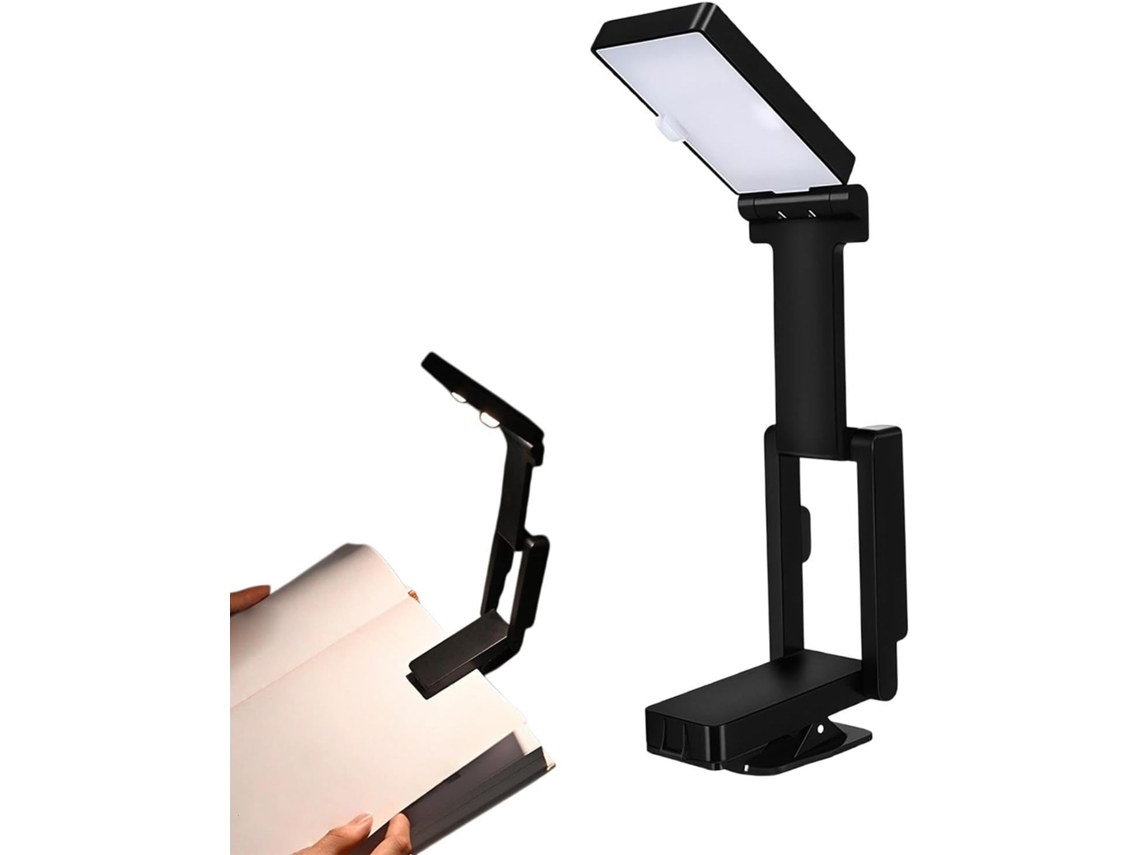 Luminária De Leitura Recarregável, Portátil, Dobrável E Ajustável, Com Porta Usb