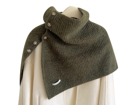 Cachecol De Mulher Giecy Pulôver Gola Alta Suéter Xale Uso Casual Blusa Clima Malha (tamanho Único)