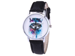 Reloj De Pulsera De Cuarzo Para Mujer Zhoulianfa De Cuero Pu Dial Redondo Negro