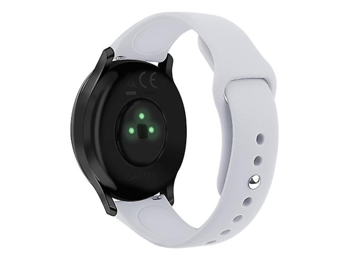 Lurelia Pulseira Garmin Vivoactive 3/ Vivomove Hr, Fivela Reversa De Cor Sólida, Silicone Cinza Claro