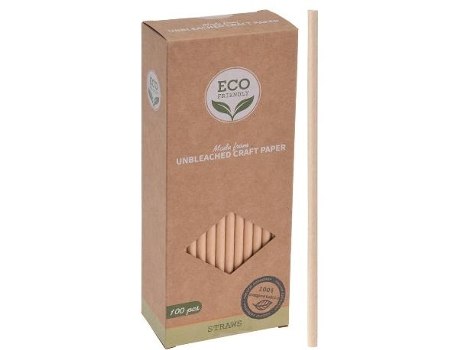 Pajitas carton 195x6 mm 100 piezas caja 100