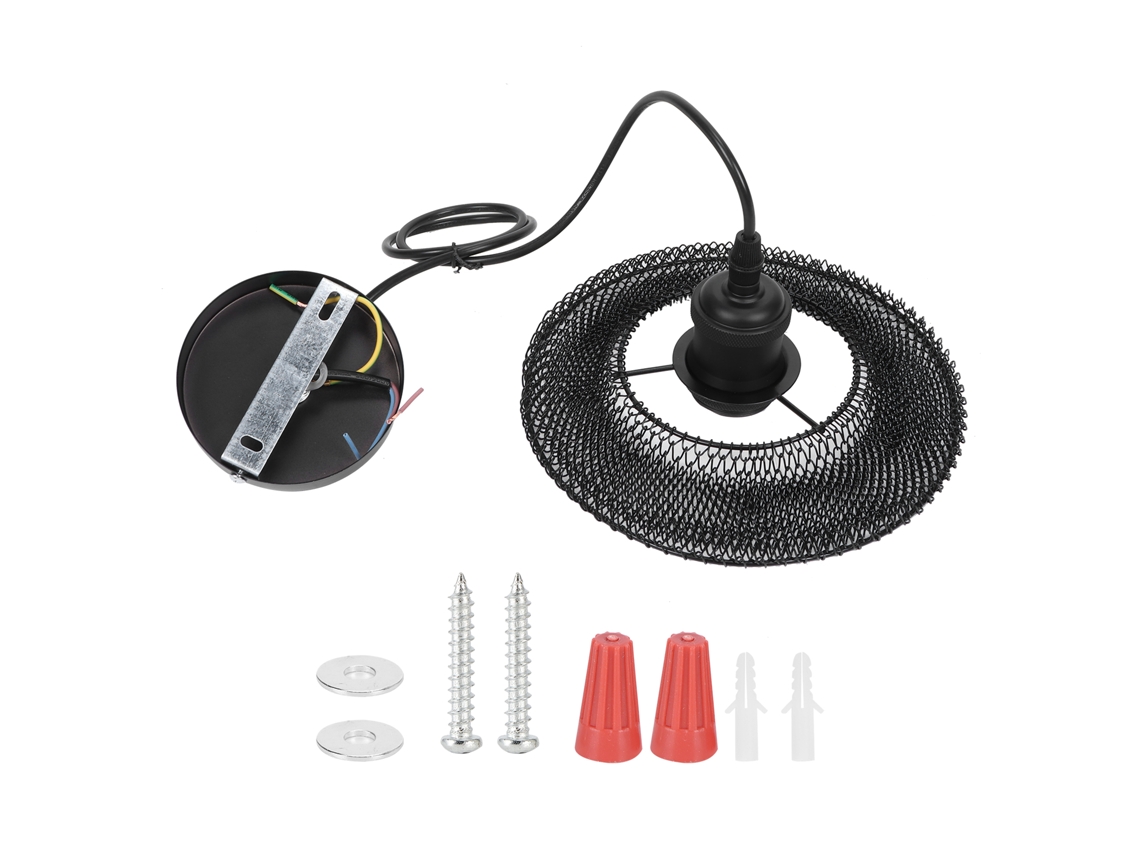 Rebe-lâmpada Suspensa De Ferro Forjado Led Nórdica Inovadora Para Sala De Estar Decoração Ac85-265v Preta