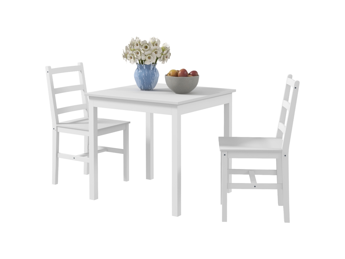 Conjunto, Cor Branco, Em Madeira, Para Sala De Jantar, Com Maciza