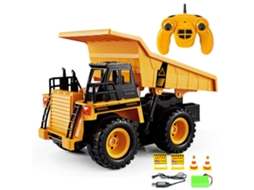 Mali brinquedo Caminhão de Obras Rc 6 Canais com Luzes Controle Remoto 2.4ghz para Crianças