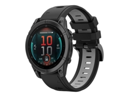 Bracelete para Garmin Fenix e Silicone Esportivo Duas Cores Preto + Cinza XIAOMOYU (22mm)