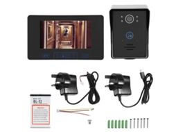 Campainha De Vídeo Sem Fio Com Impressão Digital De 7 Polegadas (2.4g, Com Bateria Inclusa)