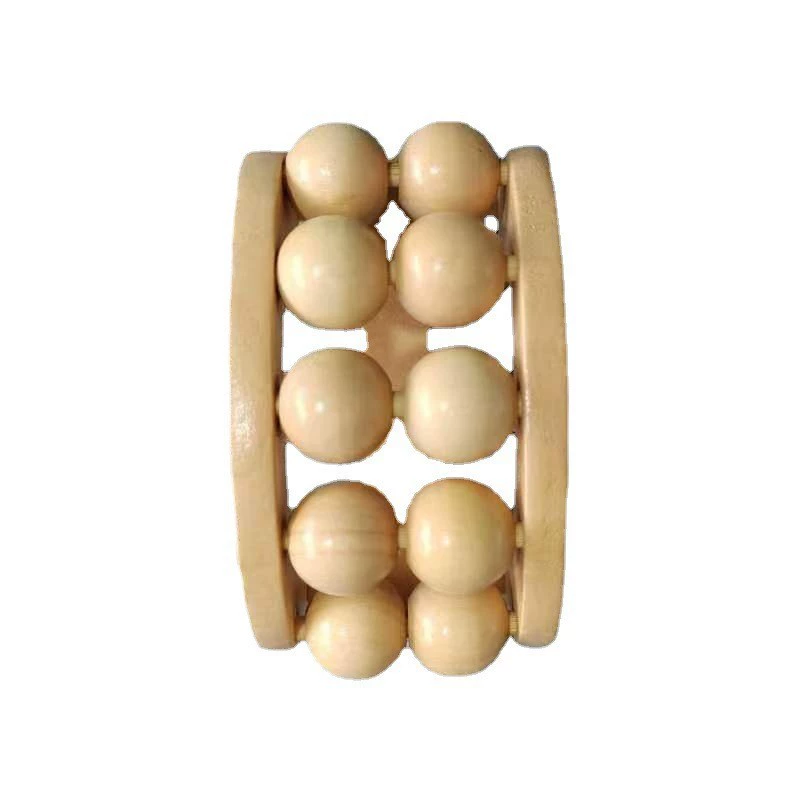 Massageador De Corpo Inteiro Porttil Em Madeira Com Bolas - Ideal Para Costas, Pescoo, Ps, Panturrilhas, Pernas E Braos | Mass-tuotuo