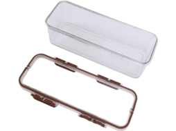 Recipiente Hermético Para Alimentos Aramox, Pote De Pet Translúcido Com Design Empilhável E Transparente, 32x 13, 5x