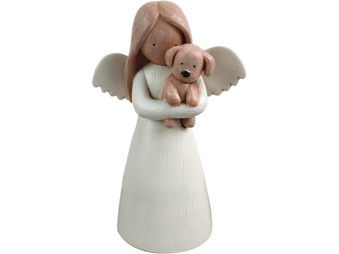 Estátua Segurando Cachorro Escultura Condolências Estar Quarto Prateleira Cabeceira Decoração Escritório GOKOCO