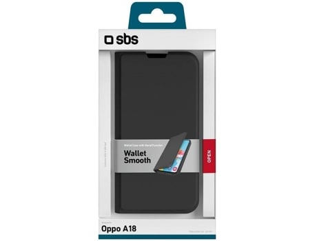 Capa SBS BookWallet OPPO A18 (Preto)