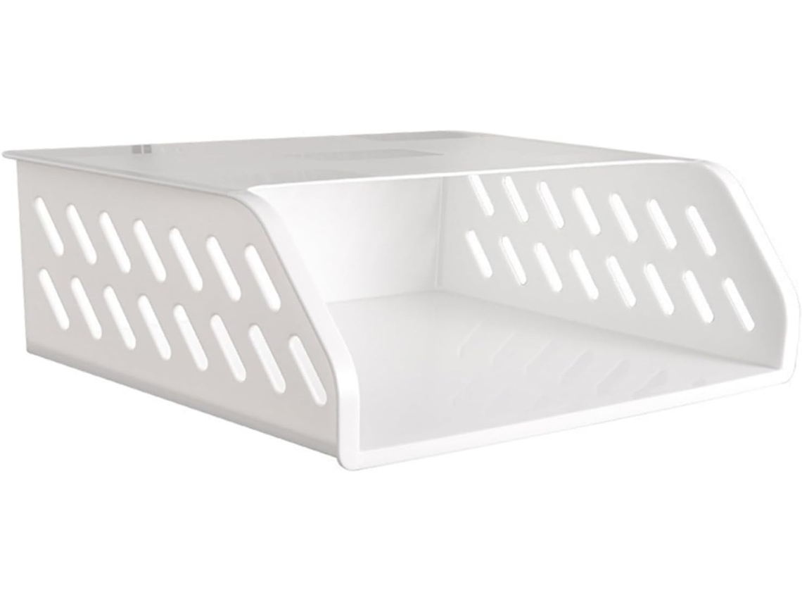 Peça de Prateleira de Armazenamento Multifuncional de Plástico Branco para Montagem na Parede, Ideal para Cozinha e Outros Ambientes. SFUSHOS