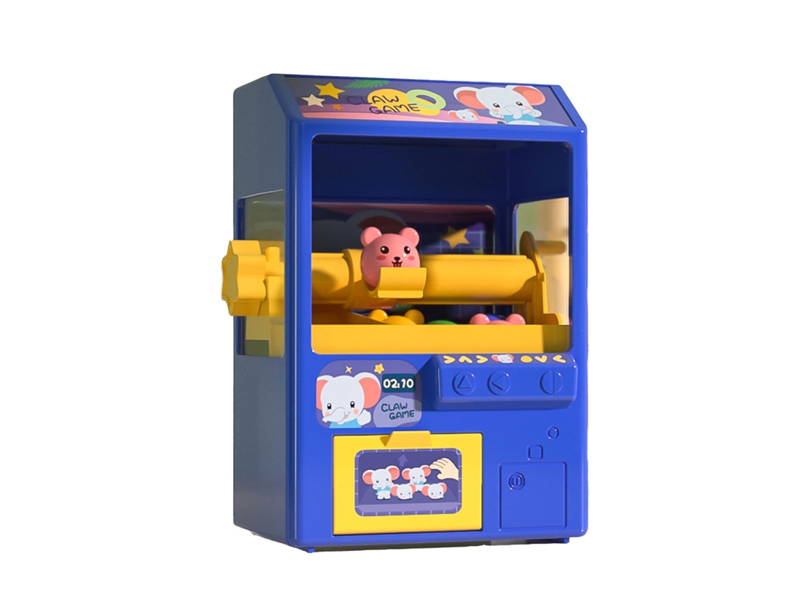 Ats máquina de Garra Mini para Muñecas Con Música Y Luz Juguete Educatsivo para Niños Azul
