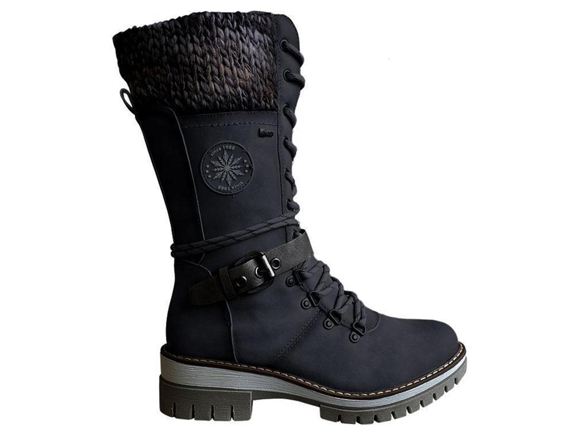 Botas Martin Salto Alto Salto Grosso Mistura De Lã