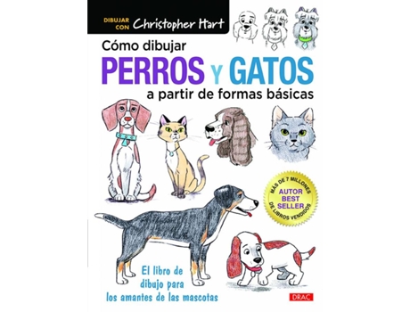 Livro Cómo Dibujar Perros Y Gatos A Partir De Formas Básicas de Christopher Hart (Espanhol)