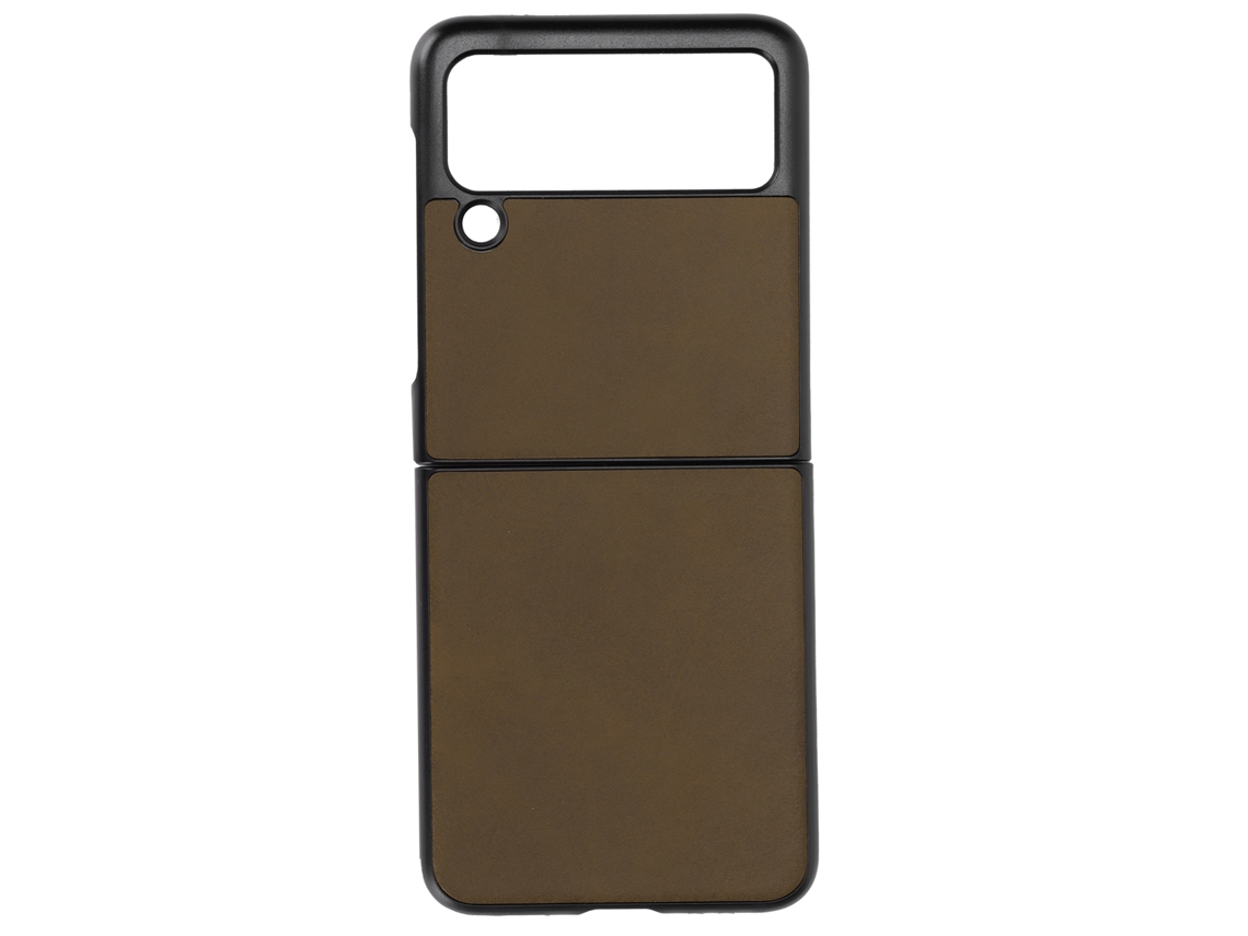 Aetheria capa de Couro para Samsung Galaxy Z Flip 3 Protetora Anti Impacto Anti Arranhões Verde Militar
