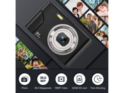 Câmera Compacta Digital SZSMART  Dc311Af 48Mp Hd Resolução 2 4 Polegadas Tela Preto (Outlet Grade A)