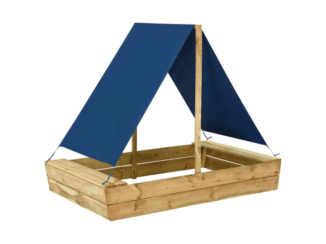 Vidaxl Caixa De Areia C/ Telhado 160x100x133 Cm Pinho Impregnado