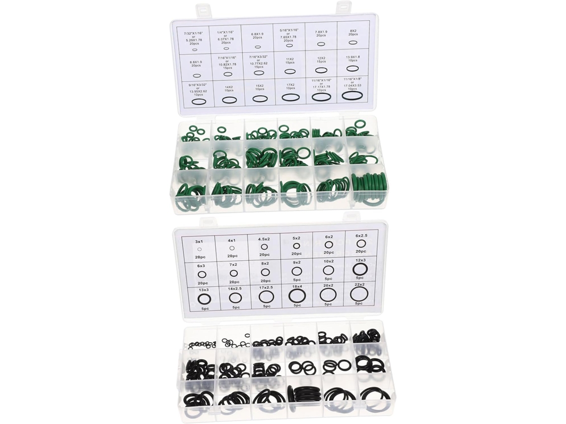 Kit Com 495 Peças De Anéis Vedação Borracha Para Ar Condicionado E Lavadores Para-brisa...