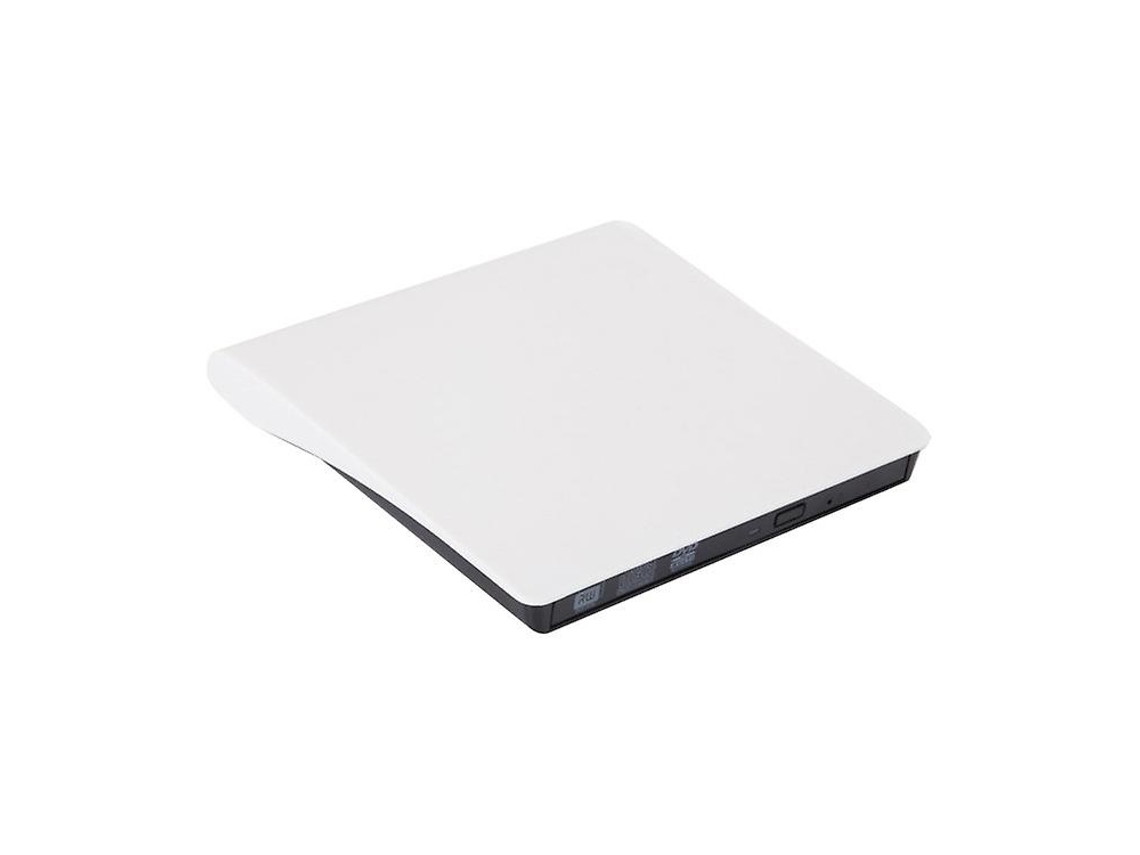 Lurelia Gravador Dvd Externo Usb 3.0, Leitor Cd/dvd Portátil Para Laptop, Pc E Mac, Branco