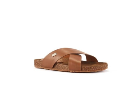 Chinelos de Mulher AUSTRALIA LUXE COLLECTIVE Beatrice Tan Pele Castanho (39)
