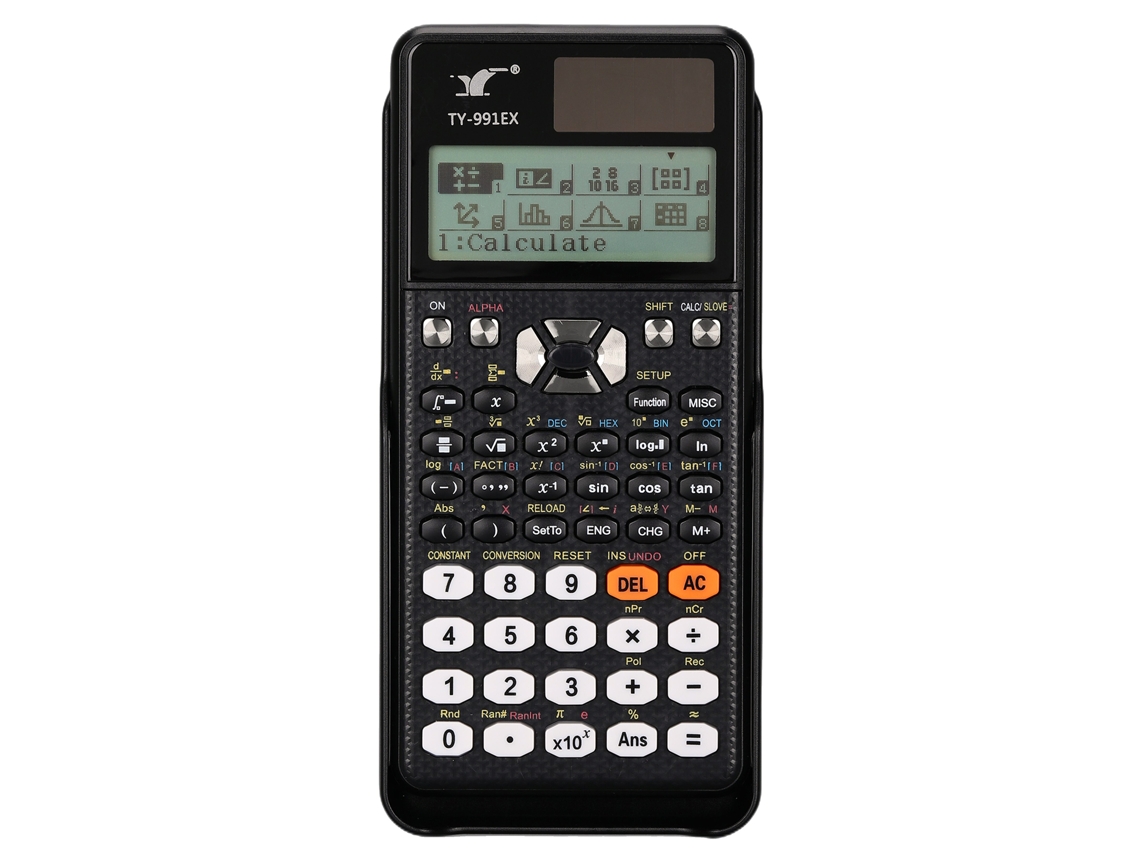 Calculadora Científica TI 991EX com 552 Funções Tela HD 192*63 Alimentação Dupla para Estudantes Professores