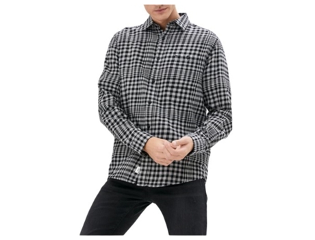 Camisa De Homem Onlysons Storm Life Check 100 Bawelna Preto (s)