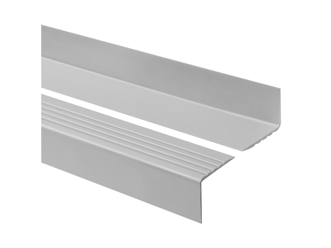 Quest Perfil De Borda De Escada Pvc 50x42 Mm, Cinzento, 200 Cm