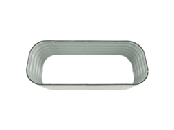 Jardim Elevado em Metal Resistente com Área de Plantio Espaçosa, Branco (150x60x43 cm)