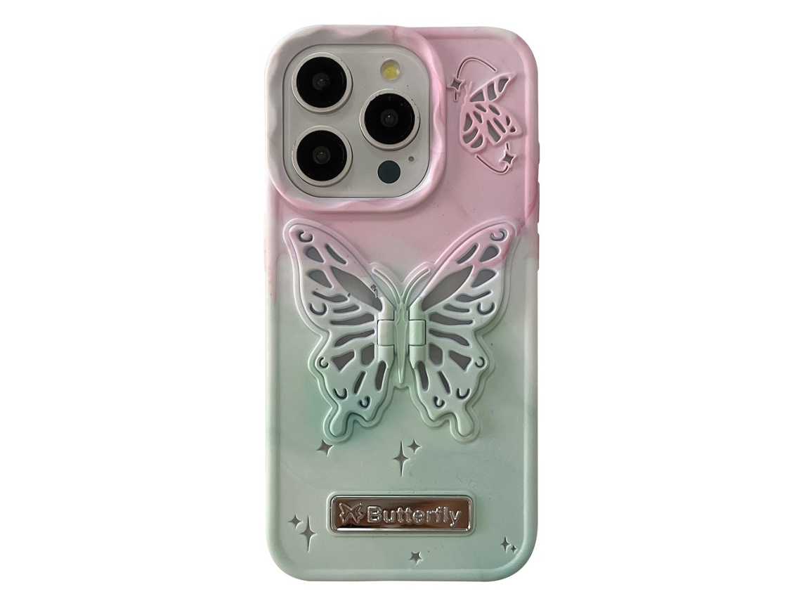 Suporte Casa Para Iphone 13 Pro Max Pele Sintética Rosa