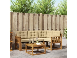 Vidaxl Conjunto De Sofás Para Exterior 5 Pcs Natural E Bege