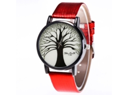 Relógio de quartzo elegante para casais Zhoulianfa F302-hx Unissex (vermelho)